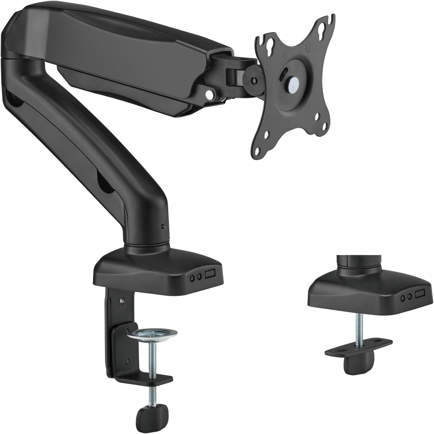 Duramex single monitor mechanical arm in black with adjustable joints